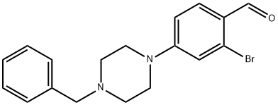 4-(4-BENZYL-1-PIPERAZINO)-2-BROMO-BENZALDEHYDE Struktur