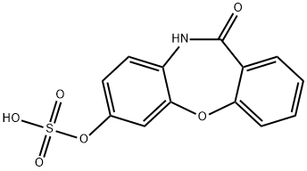 7-(Sulfooxy)dibenz[b,f][1,4]oxazepin-11(10H)-one Struktur