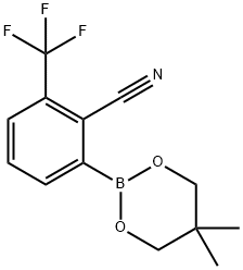 2-CYANO-3-(TRIFLUOROMETHYL)PHENYL BORONIC ACID NEOPENTYL GLYCOL ESTER Struktur