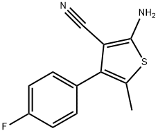 2-AMINO-4-(4-FLUOROPHENYL)-5-METHYLTHIOPHENE-3-CARBONITRILE Struktur