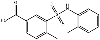 4-methyl-3-[(2-methylphenyl)sulfamoyl]benzoic acid Struktur