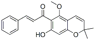 (E)-1-(7-Hydroxy-5-methoxy-2,2-dimethyl-2H-1-benzopyran-6-yl)-3-phenyl-2-propen-1-one Struktur