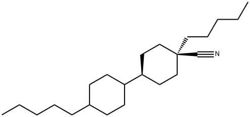 trans,trans-4,4'-Dipentyl-[1,1'-bicyclohexyl]-4-carbonitrile Struktur