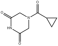 2,6-Piperazinedione,4-(cyclopropylcarbonyl)-(9CI) Struktur