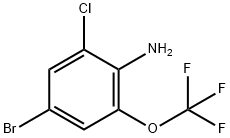 2-Chloro-4-bromo-6-trifluoromethoxyaniline Struktur