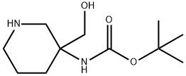 Tert-butyl 3-(hydroxymethyl)piperidin-3-ylcarbamate Struktur