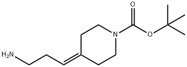 TERT-BUTYL 4-(3-AMINOPROPYLIDENE)PIPERIDINE-1-CARBOXYLATE Struktur