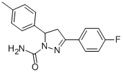 3-(4-Fluorophenyl)-5-p-tolyl-4,5-dihydro-1H-pyrazole-1-carboxamide Struktur