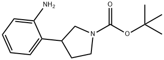 Tert-butyl 3-(2-aminophenyl)pyrrolidine-1-carboxylate Struktur