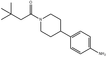 1-[4-(4-Amino-phenyl)-piperidin-1-yl]-3,3-dimethyl-butan-1-one Struktur