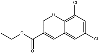 6,8-DICHLORO-2H-CHROMENE-3-CARBOXYLIC ACID ETHYL ESTER Struktur