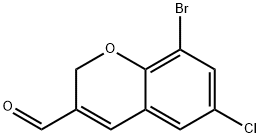 8-BROMO-6-CHLORO-2H-CHROMENE-3-CARBALDEHYDE Struktur