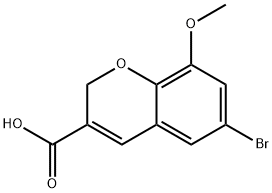 6-BROMO-8-METHOXY-2H-CHROMENE-3-CARBOXYLIC ACID Struktur