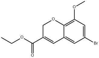 6-BROMO-8-METHOXY-2H-CHROMENE-3-CARBOXYLIC ACID ETHYL ESTER Struktur