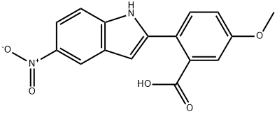 5-METHOXY-2-(5-NITRO-1H-INDOL-2-YL)BENZOIC ACID Struktur