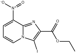 3-IODO-8-NITRO-IMIDAZO[1,2-A]PYRIDINE-2-CARBOXYLIC ACID ETHYL ESTER Struktur