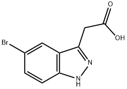 (5-BROMO-1H-INDAZOL-3-YL)-ACETIC ACID Struktur