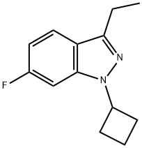 1-CYCLOBUTYL-3-ETHYL-6-FLUORO-1H-INDAZOLE Struktur