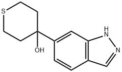 4-(1H-INDAZOL-6-YL)-TETRAHYDRO-THIOPYRAN-4-OL Struktur