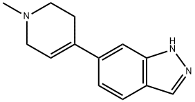 6-(1-METHYL-1,2,3,6-TETRAHYDRO-PYRIDIN-4-YL)-1H-INDAZOLE Struktur