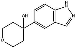 4-(1H-INDAZOL-5-YL)-TETRAHYDRO-PYRAN-4-OL Struktur