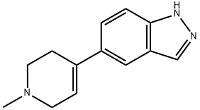 5-(1-METHYL-1,2,3,6-TETRAHYDRO-PYRIDIN-4-YL)-1H-INDAZOLE Struktur