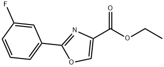 2-(3-FLUORO-PHENYL)-OXAZOLE-4-CARBOXYLIC ACID ETHYL ESTER Struktur