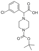 4-[CARBOXY-(3-CHLORO-PHENYL)-METHYL]-PIPERAZINE-1-CARBOXYLIC ACID TERT-BUTYL ESTER HYDROCHLORIDE Struktur