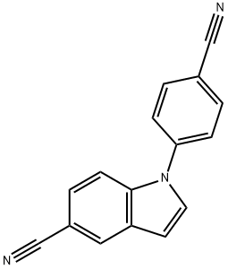 1-(4-CYANO-PHENYL)-1H-INDOLE-5-CARBONITRILE Struktur