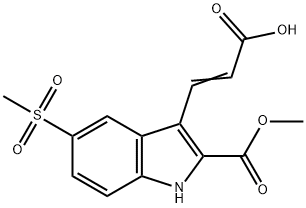 METHYL 3-(2-CARBOXY-VINYL)-5-METHANESULFONYL-1H-INDOLE-2-CARBOXYLATE Struktur