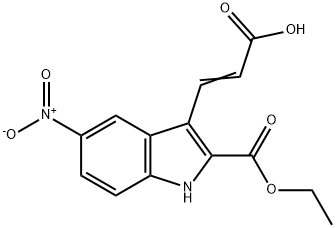 ETHYL 3-(2-CARBOXY-VINYL)-5-NITRO-1H-INDOLE-2-CARBOXYLATE Struktur