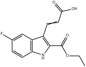 ETHYL 3-(2-CARBOXY-VINYL)-5-FLUORO-1H-INDOLE-2-CARBOXYLATE Struktur