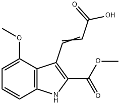 METHYL 3-(2-CARBOXY-VINYL)-4-METHOXY-1H-INDOLE-2-CARBOXYLATE Struktur