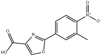 2-(3-METHYL-4-NITRO-PHENYL)-OXAZOLE-4-CARBOXYLIC ACID Struktur