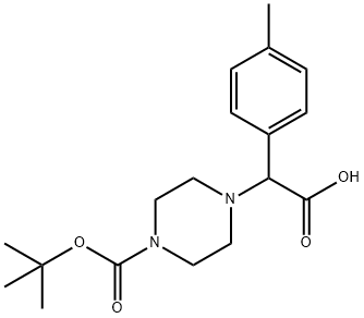 2-(4-BOC-哌嗪基)-2-(4-甲基苯基)乙酸, 885274-11-3, 結(jié)構(gòu)式