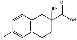 2-AMINO-6-FLUORO-1,2,3,4-TETRAHYDRO-NAPHTHALENE-2-CARBOXYLIC ACID Struktur