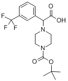 2-(4-BOC-哌嗪基)-Α-(3-三氟甲基-苯基)乙酸, 885274-26-0, 結構式