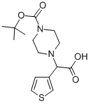 2-(4-BOC-PIPERAZINYL)-2-(3-THIENYL)ACETIC ACID Struktur