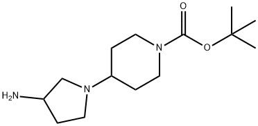 4-(3-AMINO-PYRROLIDIN-1-YL)-PIPERIDINE-1-CARBOXYLIC ACID TERT-BUTYL ESTER Struktur