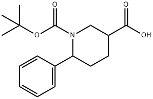 6-PHENYL-PIPERIDINE-1,3-DICARBOXYLIC ACID 1-TERT-BUTYL ESTER Struktur