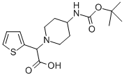 (4-BOC-AMINO-PIPERIDIN-1-YL)-THIOPHEN-2-YL-ACETIC ACID Struktur