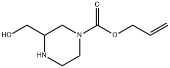 3-HYDROXYMETHYL-PIPERAZINE-1-CARBOXYLIC ACID ALLYL ESTER Struktur