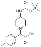 (4-BOC-AMINO-PIPERIDIN-1-YL)-P-TOLYL-ACETIC ACID Struktur