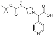 (3-BOC-AMINO-AZETIDIN-1-YL)-PYRIDIN-4-YL-ACETIC ACID Struktur