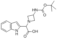 (3-BOC-AMINO-AZETIDIN-1-YL)-(1H-INDOL-2-YL)-ACETIC ACID Struktur