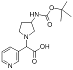 (3-BOC-AMINO-PYRROLIDIN-1-YL)-PYRIDIN-3-YL-ACETIC ACID Struktur