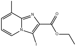 3-IODO-8-METHYL-IMIDAZO[1,2-A]PYRIDINE-2-CARBOXYLIC ACID ETHYL ESTER Struktur