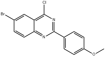 6-BROMO-4-CHLORO-2-(4-METHOXY-PHENYL)-QUINAZOLINE Struktur