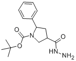 4-HYDRAZINOCARBONYL-2-PHENYL-PYRROLIDINE-1-CARBOXYLIC ACID TERT-BUTYL ESTER Struktur