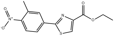 2-(3-METHYL-4-NITRO-PHENYL)-THIAZOLE-4-CARBOXYLIC ACID ETHYL ESTER Struktur